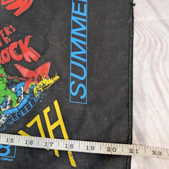 Vintage Van Halen Souvenir Monsters Of Rock Tour 1988 Rock Headband Bandana - Picture 3 of 6